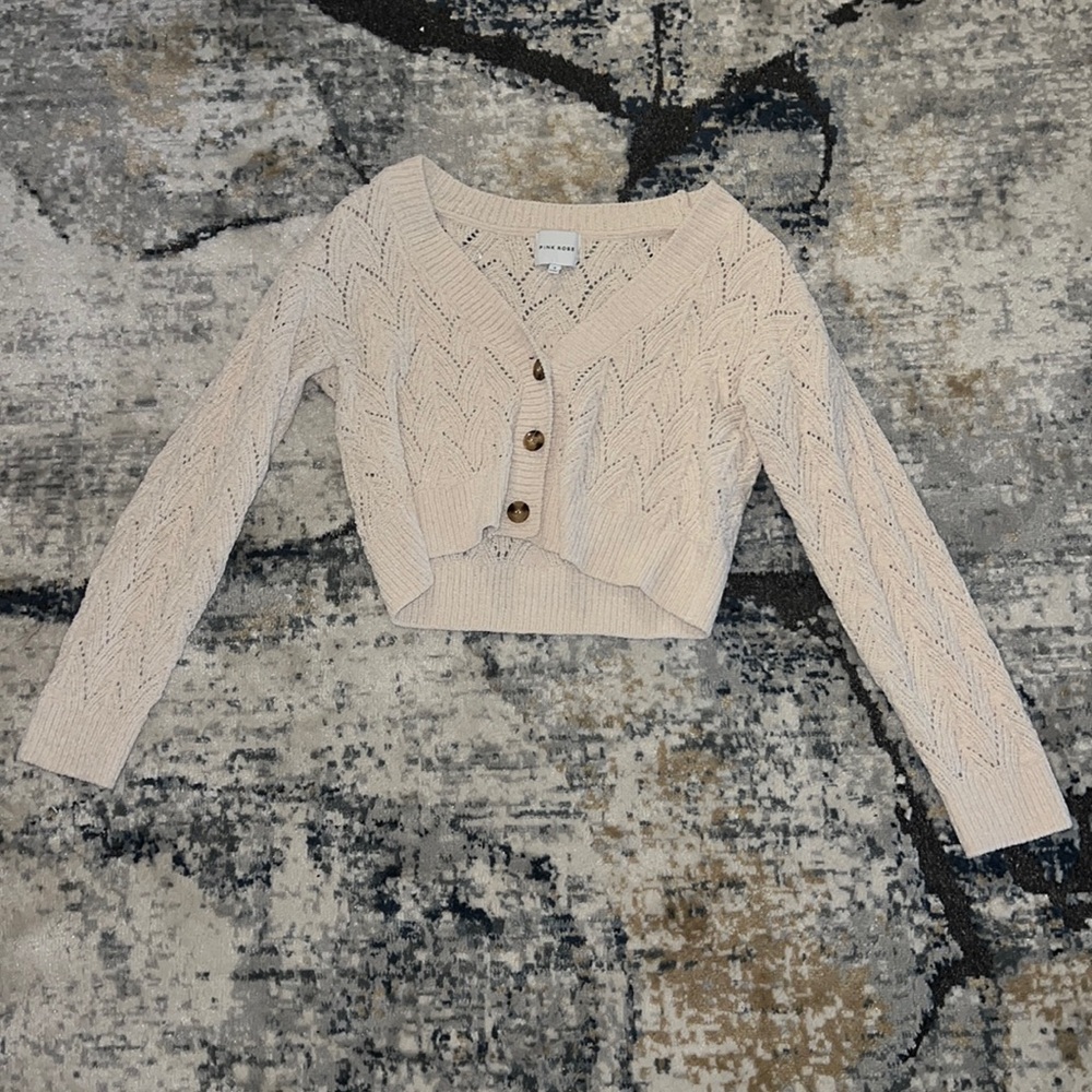 cream cropped sweater